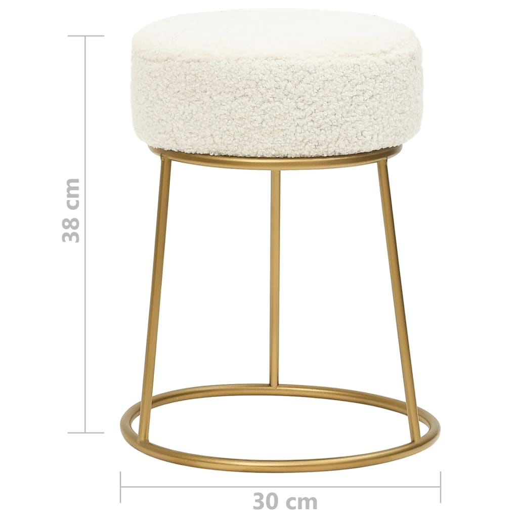 Hocker rond fluweel zwart