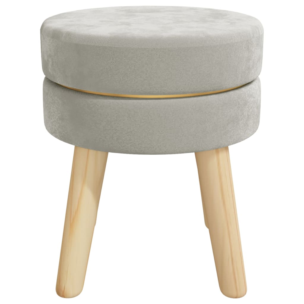 Hocker rond fluweel