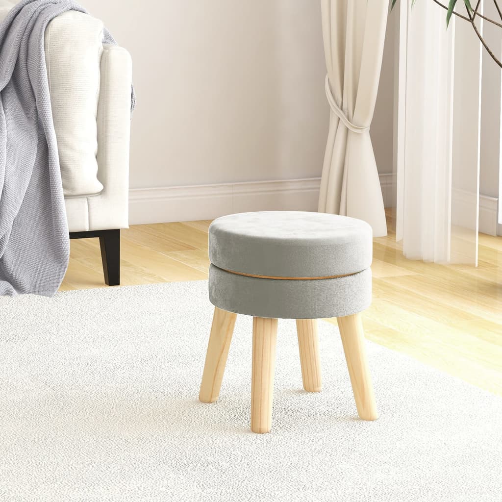 Hocker rond fluweel