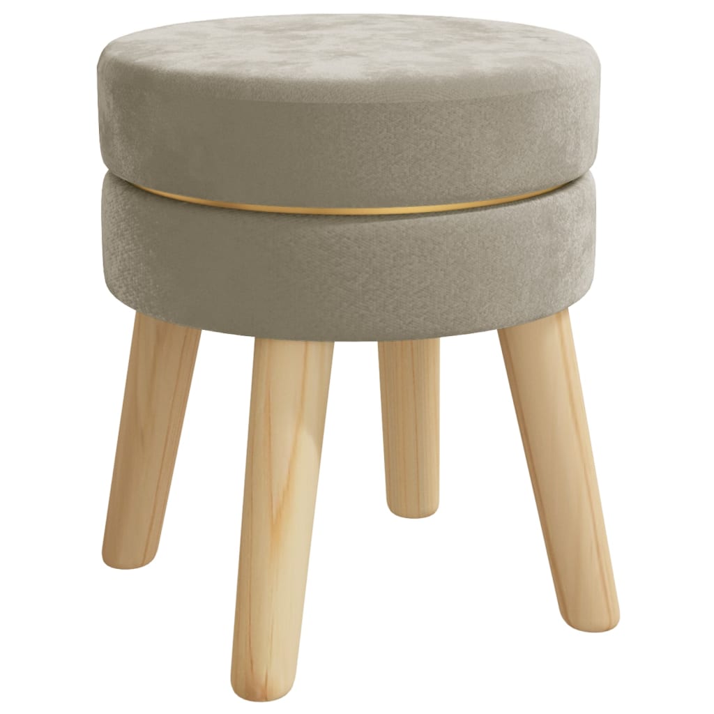 Hocker rond fluweel