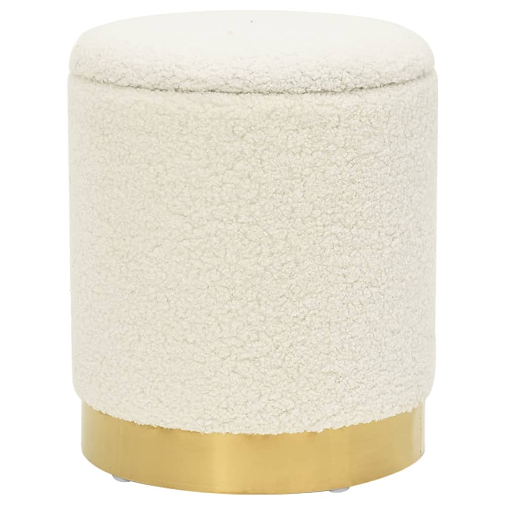 Hocker met opbergruimte rond fleece