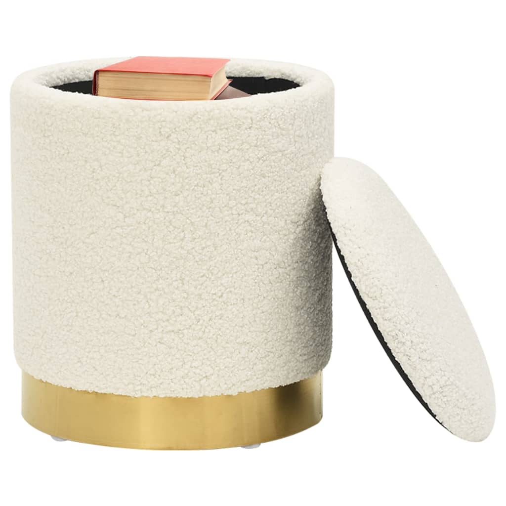 Hocker met opbergruimte rond fleece