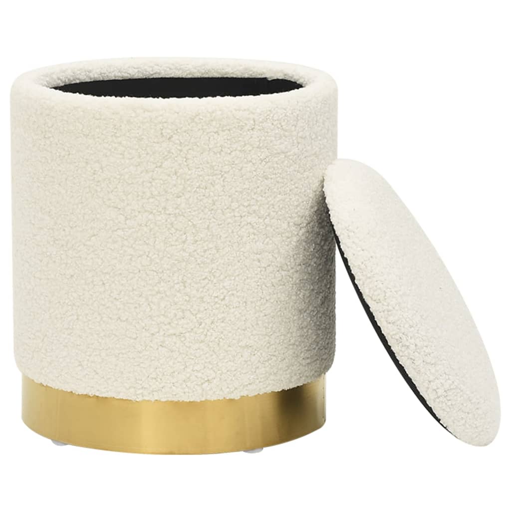 Hocker met opbergruimte rond fleece