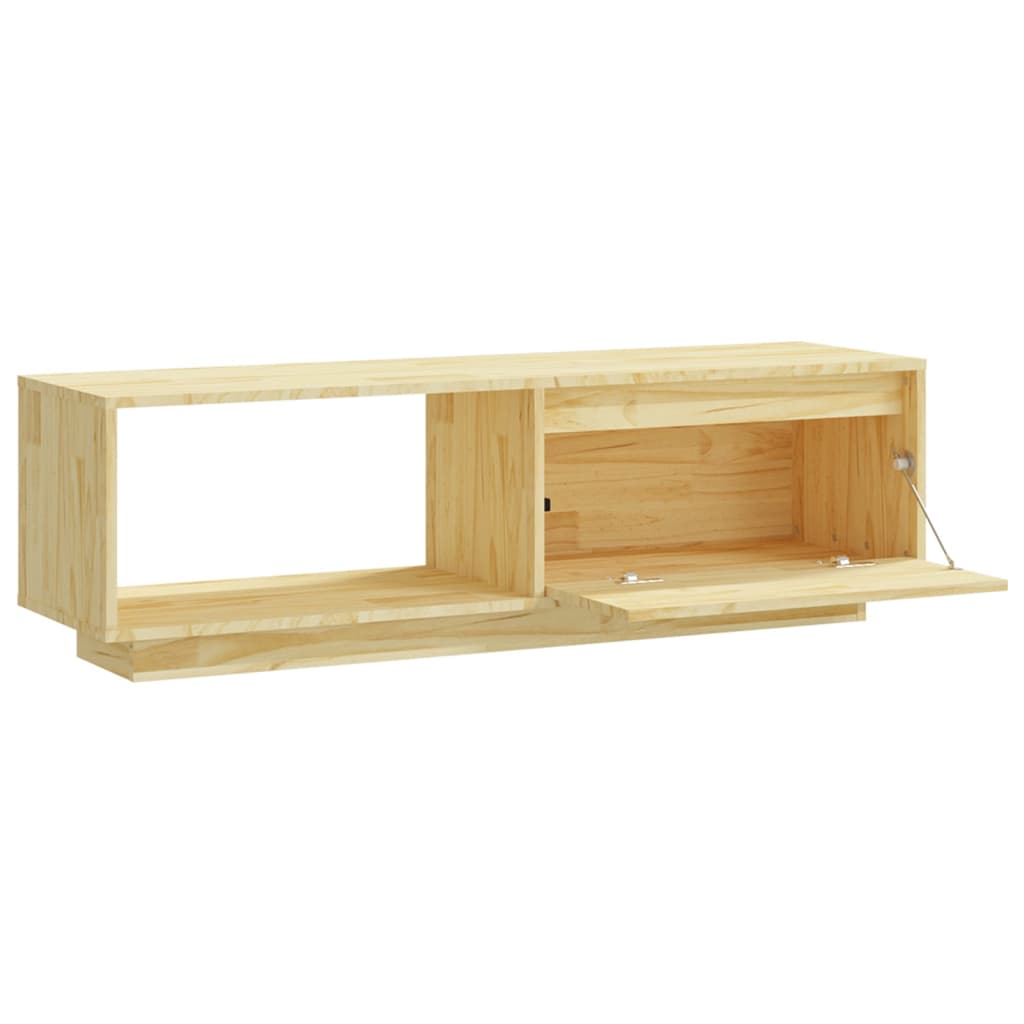 Meuble TV 110x30x33,5 cm en bois de pin massif