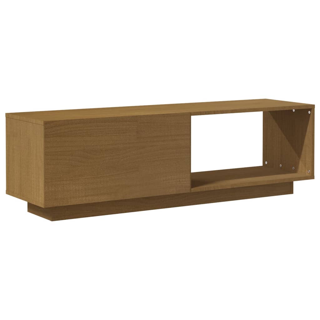 Meuble TV 110x30x33,5 cm en bois de pin massif