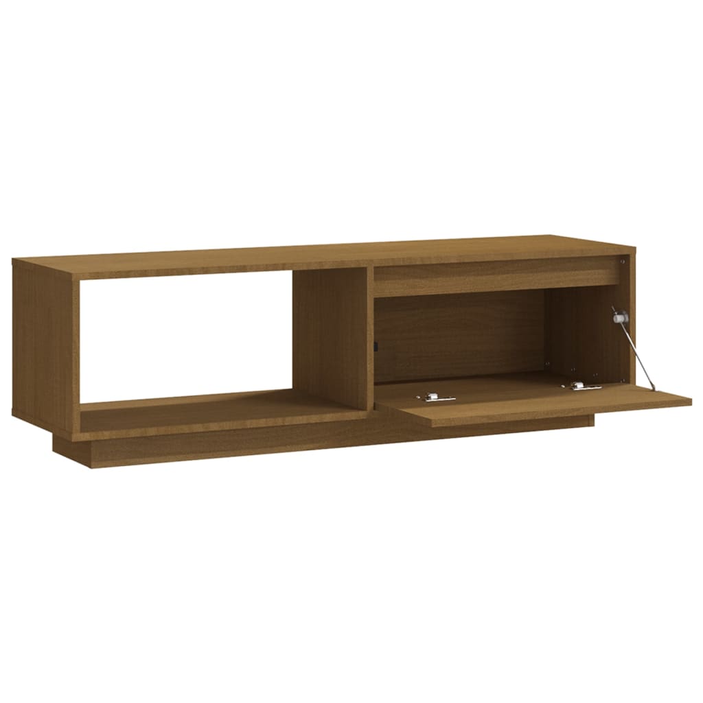 Meuble TV 110x30x33,5 cm en bois de pin massif