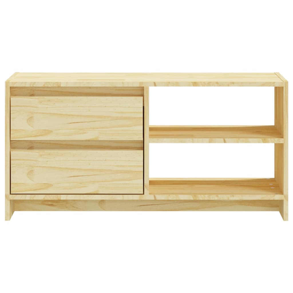 Meuble TV 80x31x39 cm en bois de pin massif