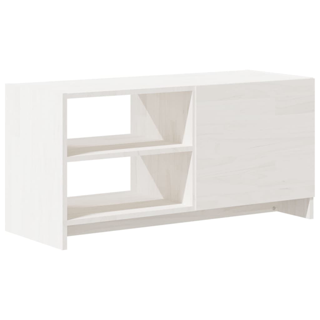 Meuble TV 80x31x39 cm en bois de pin massif