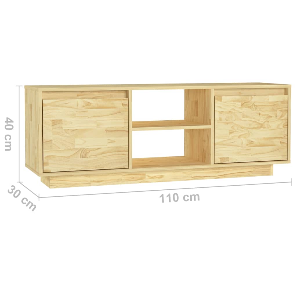 Tv-meubel 110x30x40 cm massief grenenhout