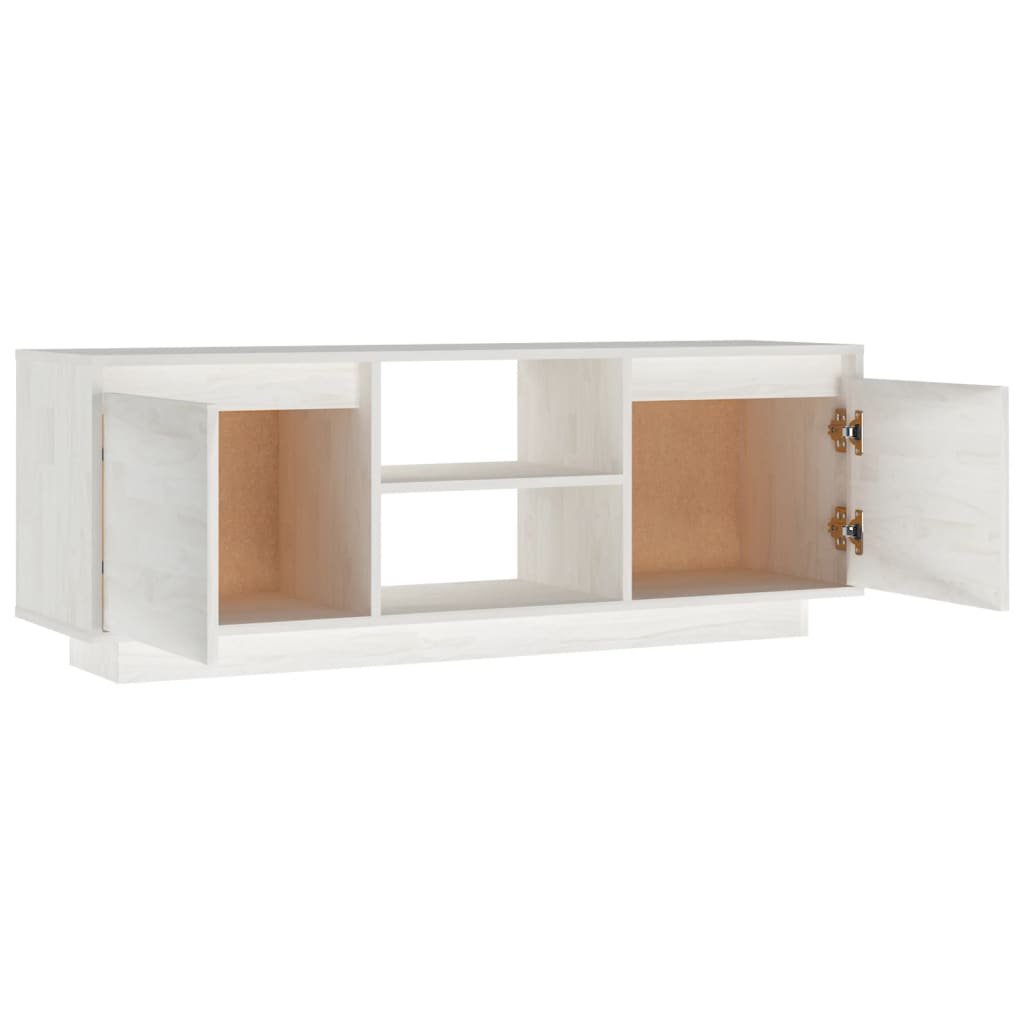 Meuble TV 110x30x40 cm en bois de pin massif