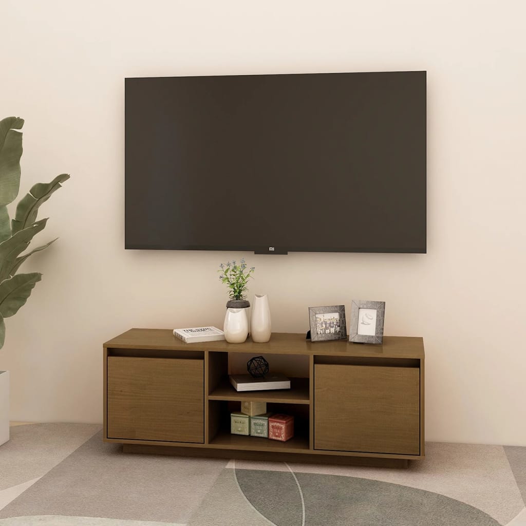 Tv-meubel 110x30x40 cm massief grenenhout