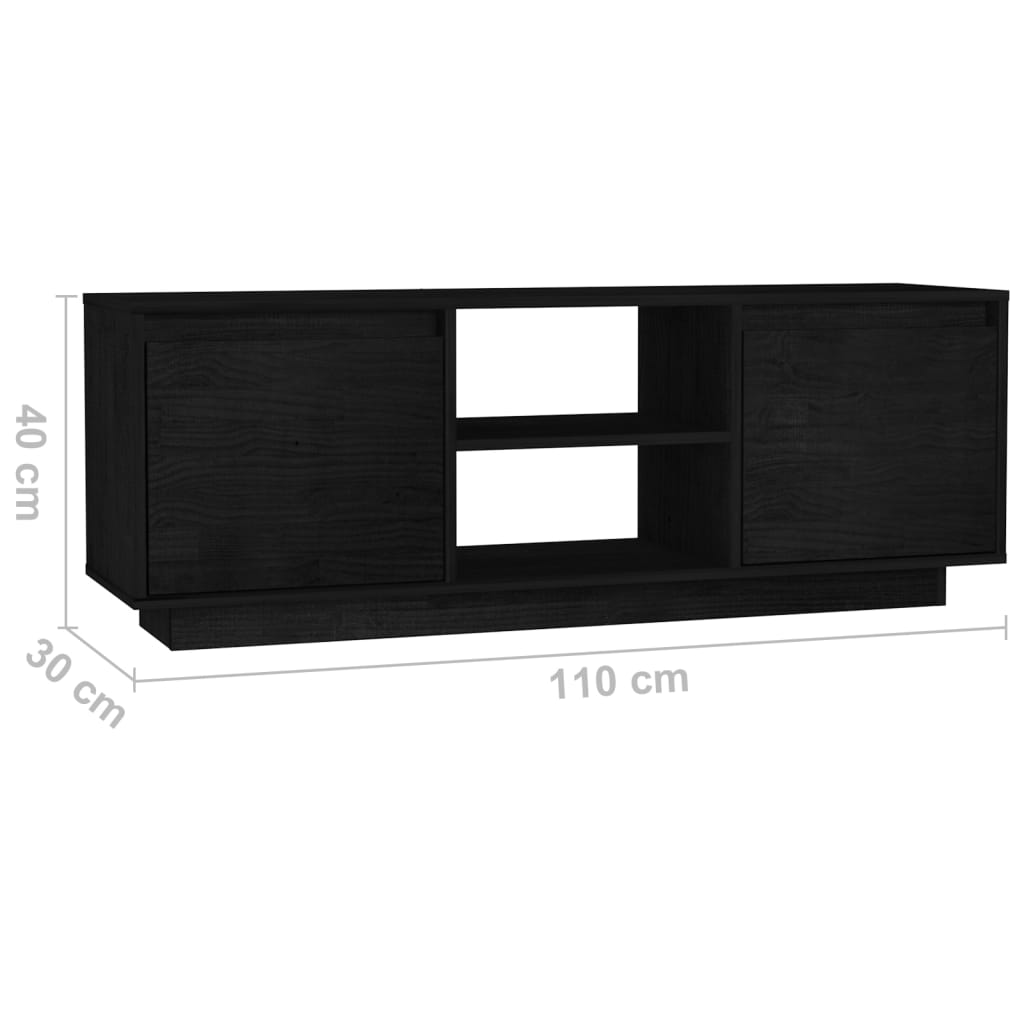 Tv-meubel 110x30x40 cm massief grenenhout