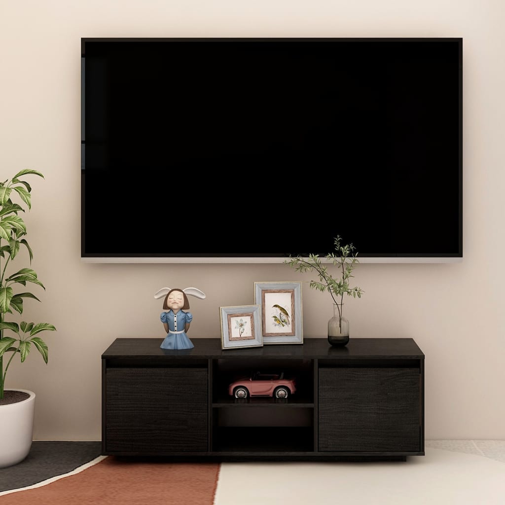 Tv-meubel 110x30x40 cm massief grenenhout