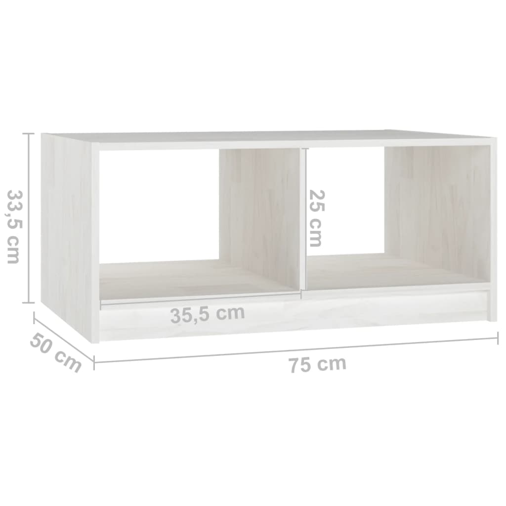 809906 Table basse 75x50x33,5 cm Bois Massif Pin