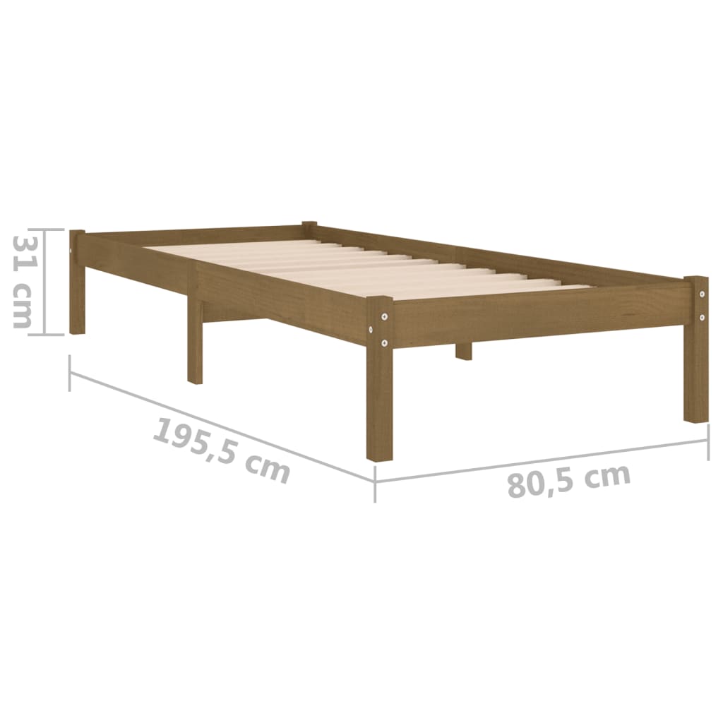 Bedframe massief grenenhout 140x190 cm