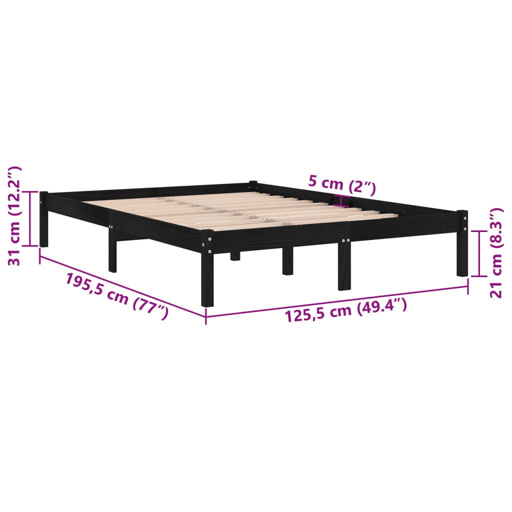 Bedframe massief grenenhout 140x190 cm