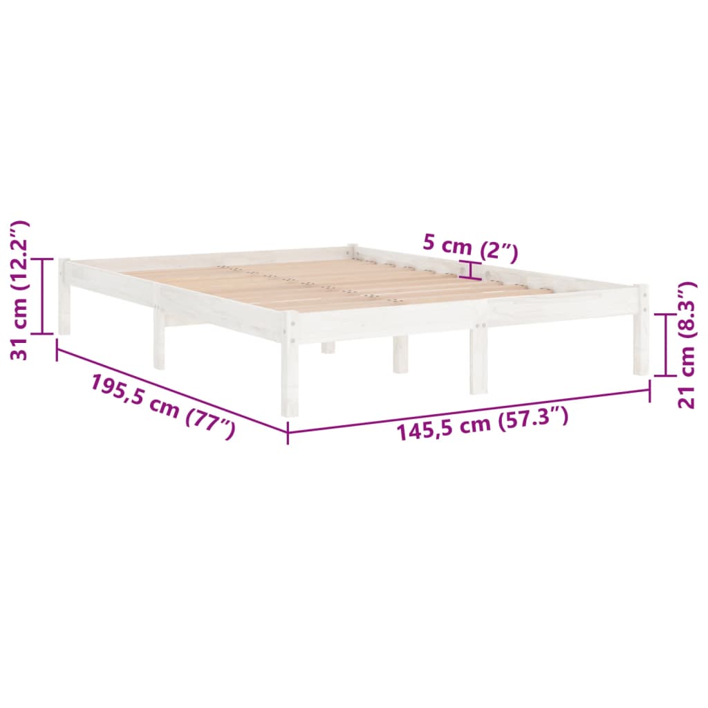 Bedframe massief grenenhout 140x190 cm