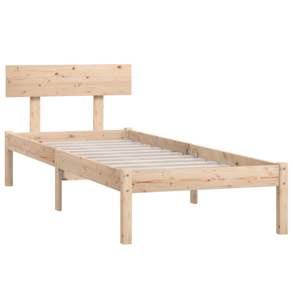 Bedframe massief hout 120x190 cm