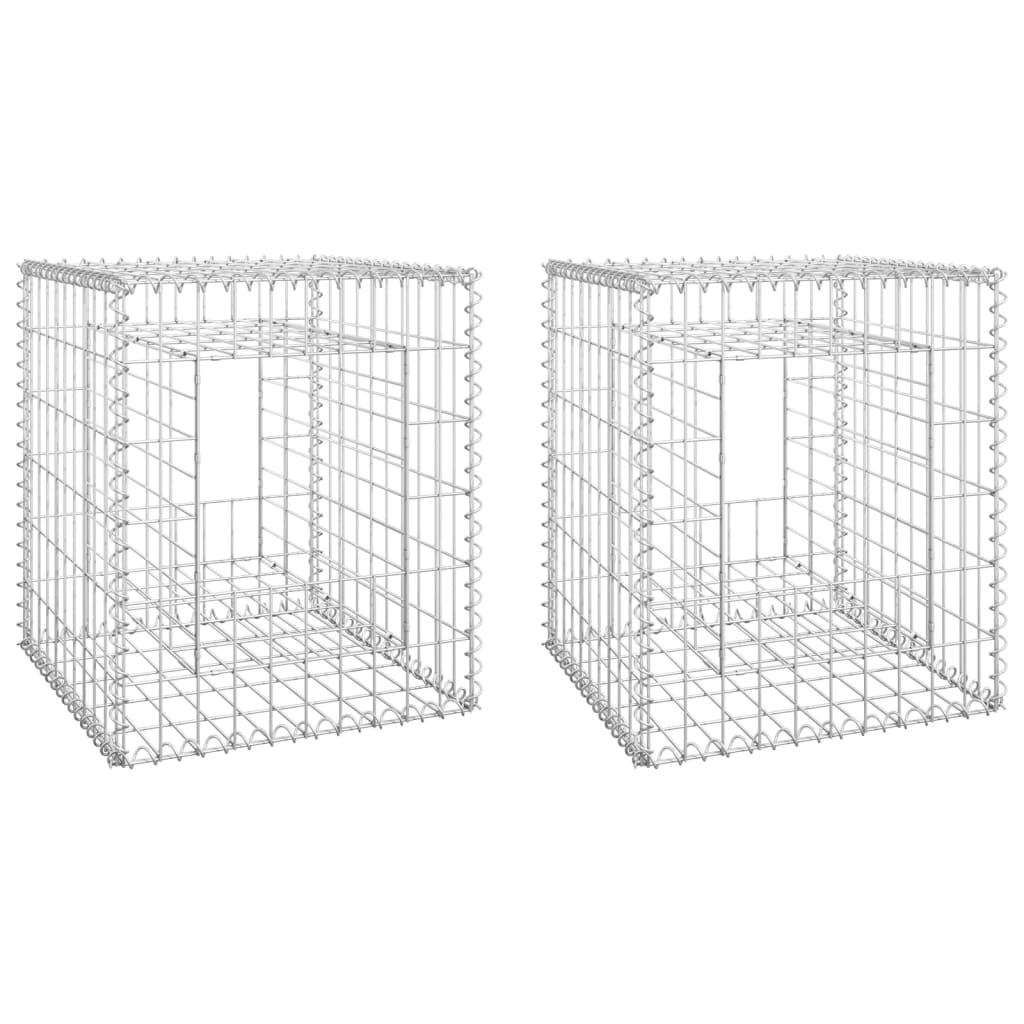 Poteaux de gabion 2 pcs 40x40x140 cm en fer