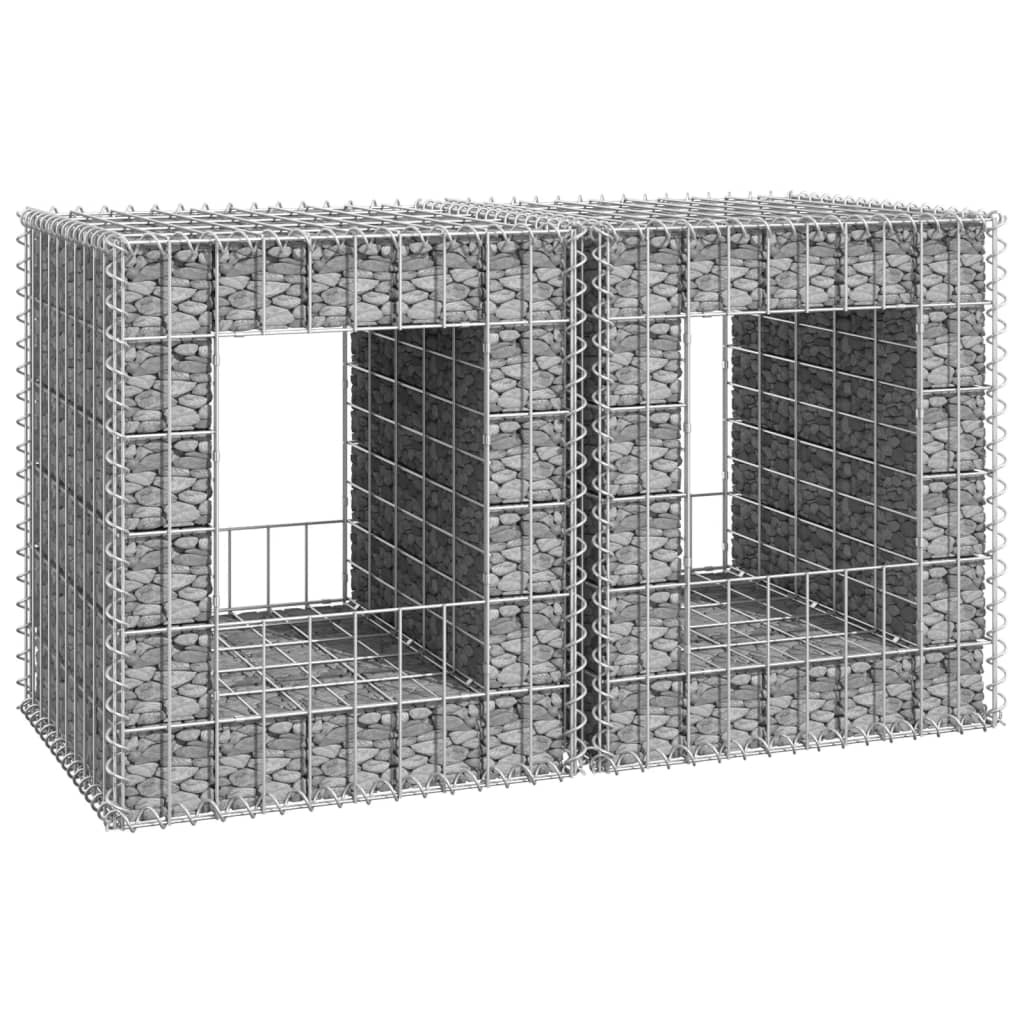 Poteaux de gabion 2 pcs 40x40x140 cm en fer