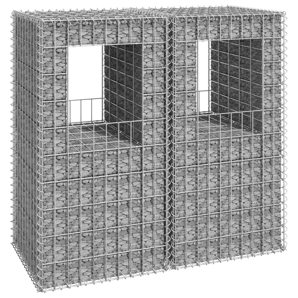 Schanskorf palen 2 st 40x40x140 cm ijzer