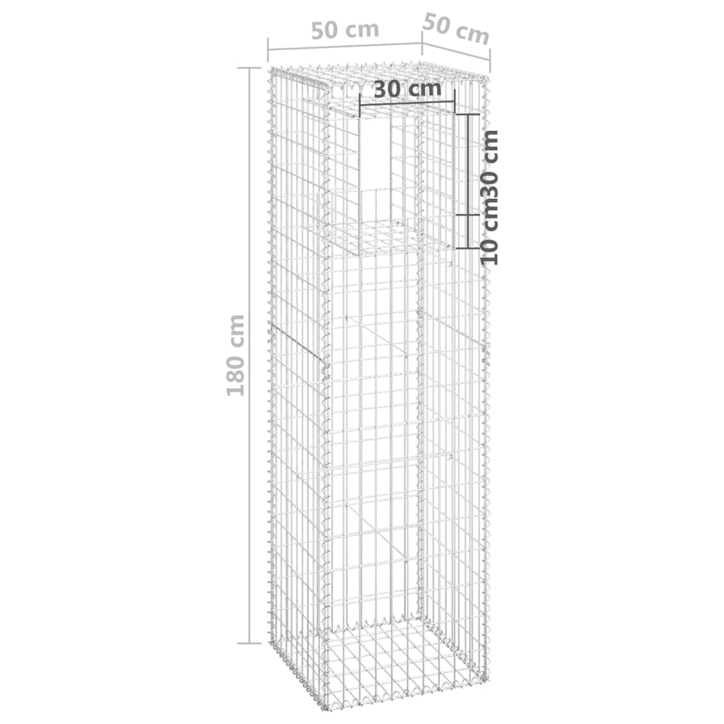 Schanskorf palen 2 st 40x40x140 cm ijzer