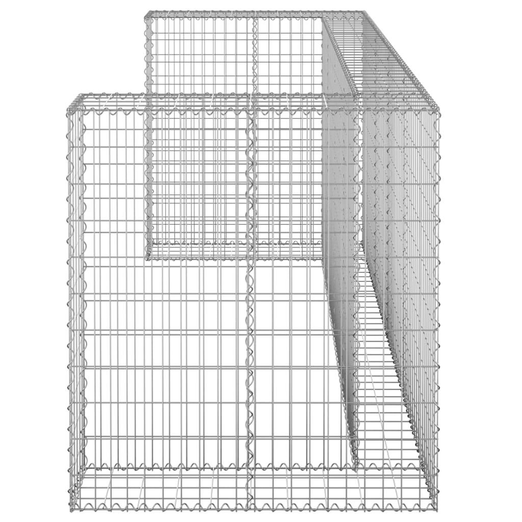 Schanskorf voor containers 254x100x110 cm gegalvaniseerd staal