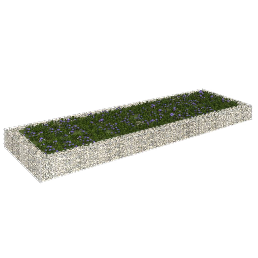 Gabion plantenbak verhoogd 600x100x20 cm gegalvaniseerd staal