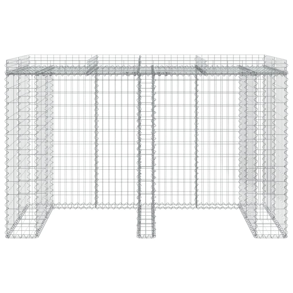 Panier gabion pour poubelle 270x91x120 cm en fer galvanisé