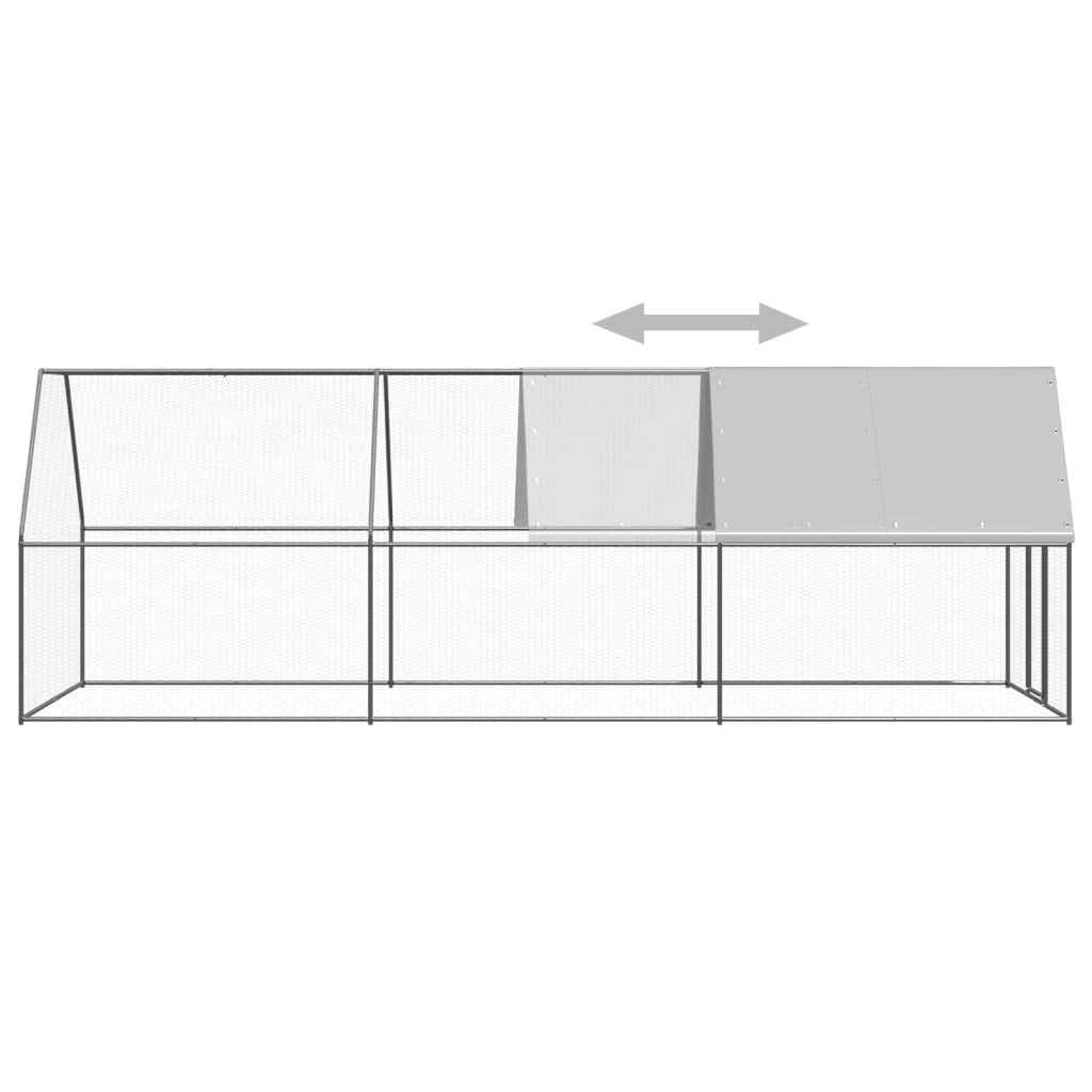 Kippenhok 2x4x2 m gegalvaniseerd staal