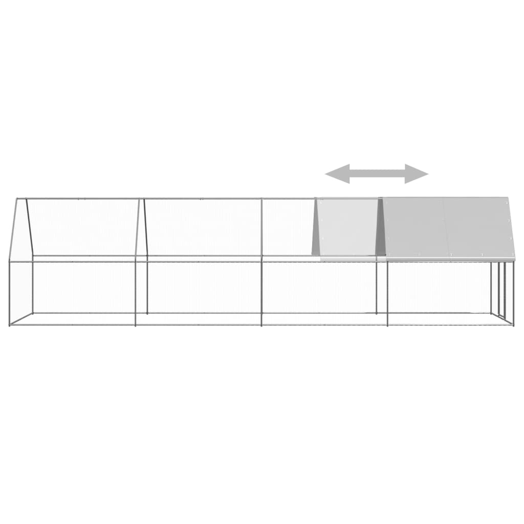 Kippenhok 2x4x2 m gegalvaniseerd staal