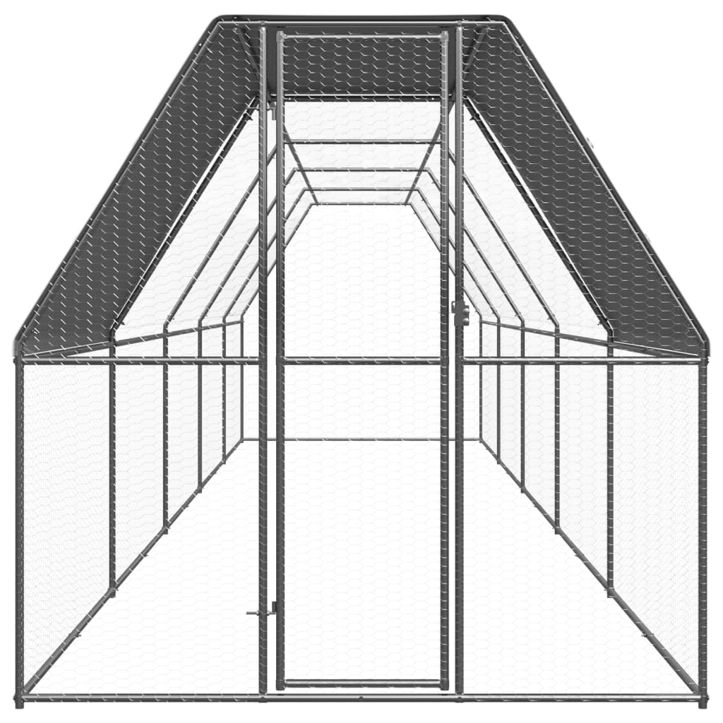 Kippenhok 2x4x2 m gegalvaniseerd staal