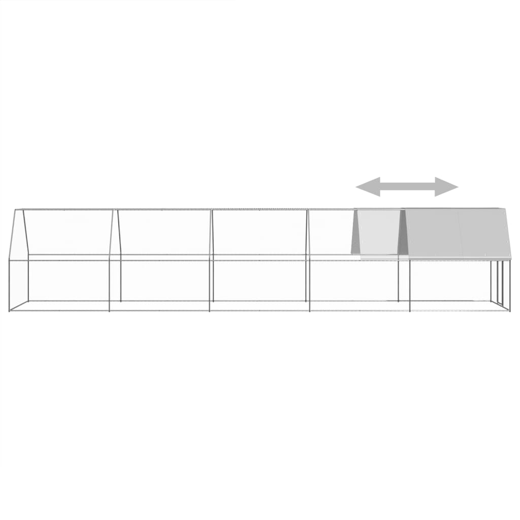 Kippenhok 2x4x2 m gegalvaniseerd staal