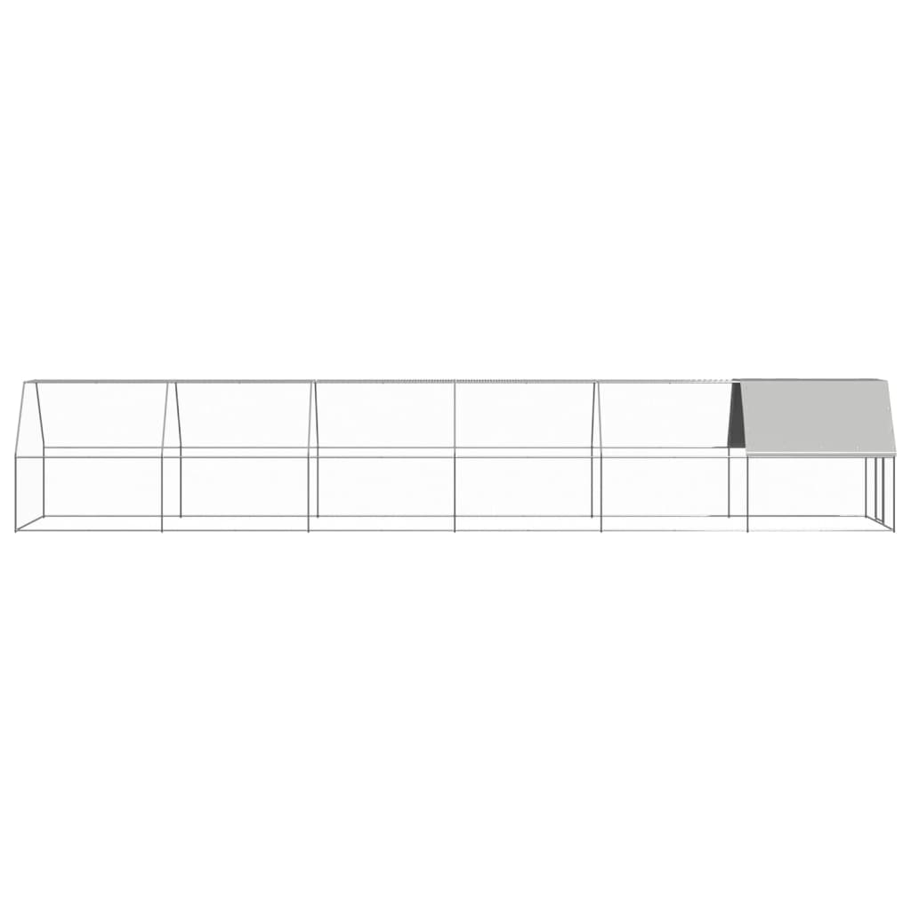 Kippenhok 3x6x2 m gegalvaniseerd staal