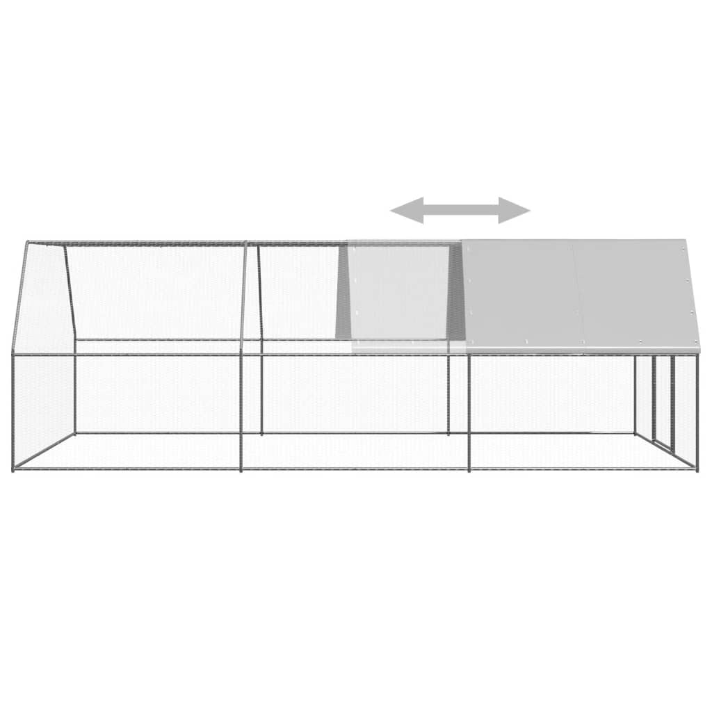 Kippenhok 2x4x2 m gegalvaniseerd staal