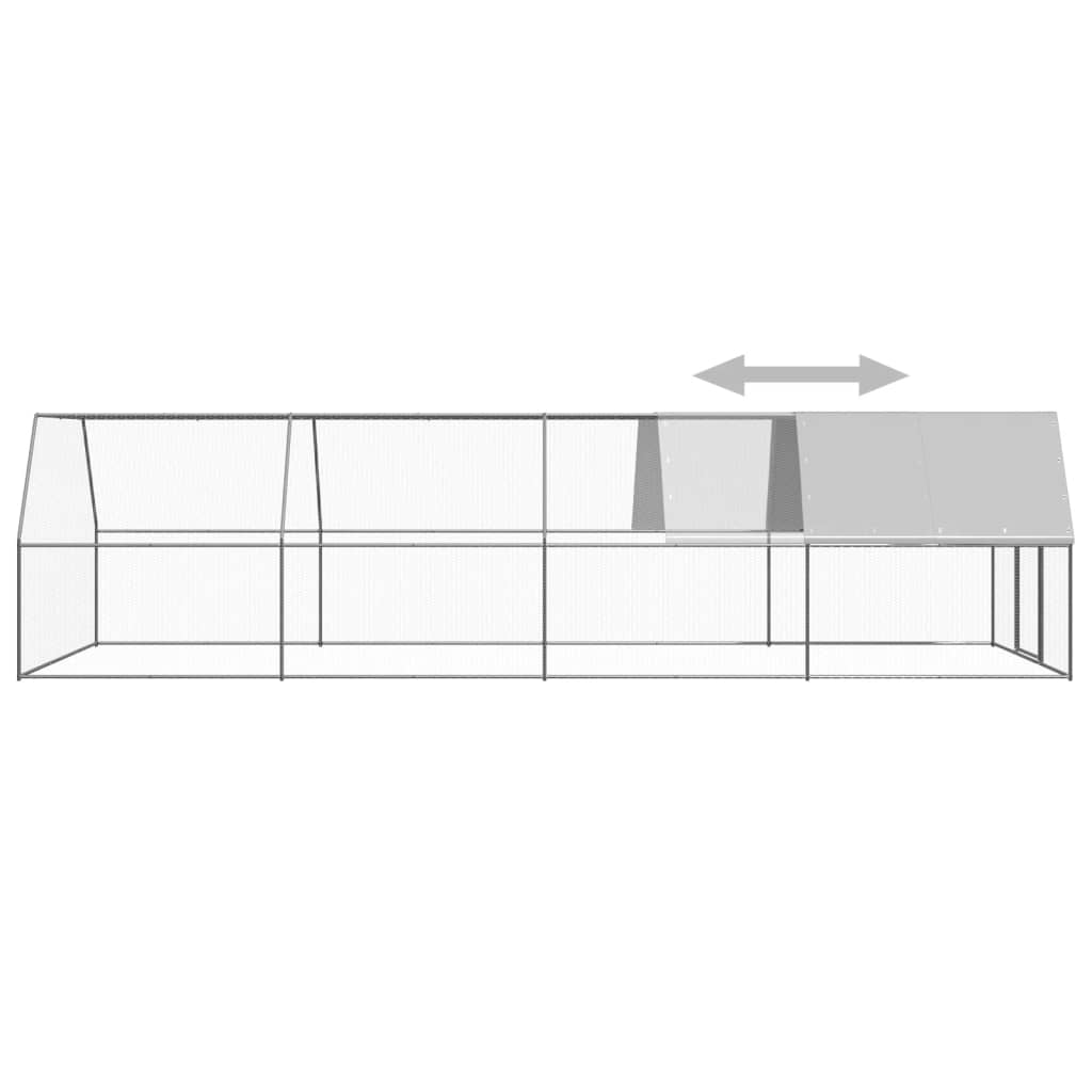 Kippenhok 3x6x2 m gegalvaniseerd staal