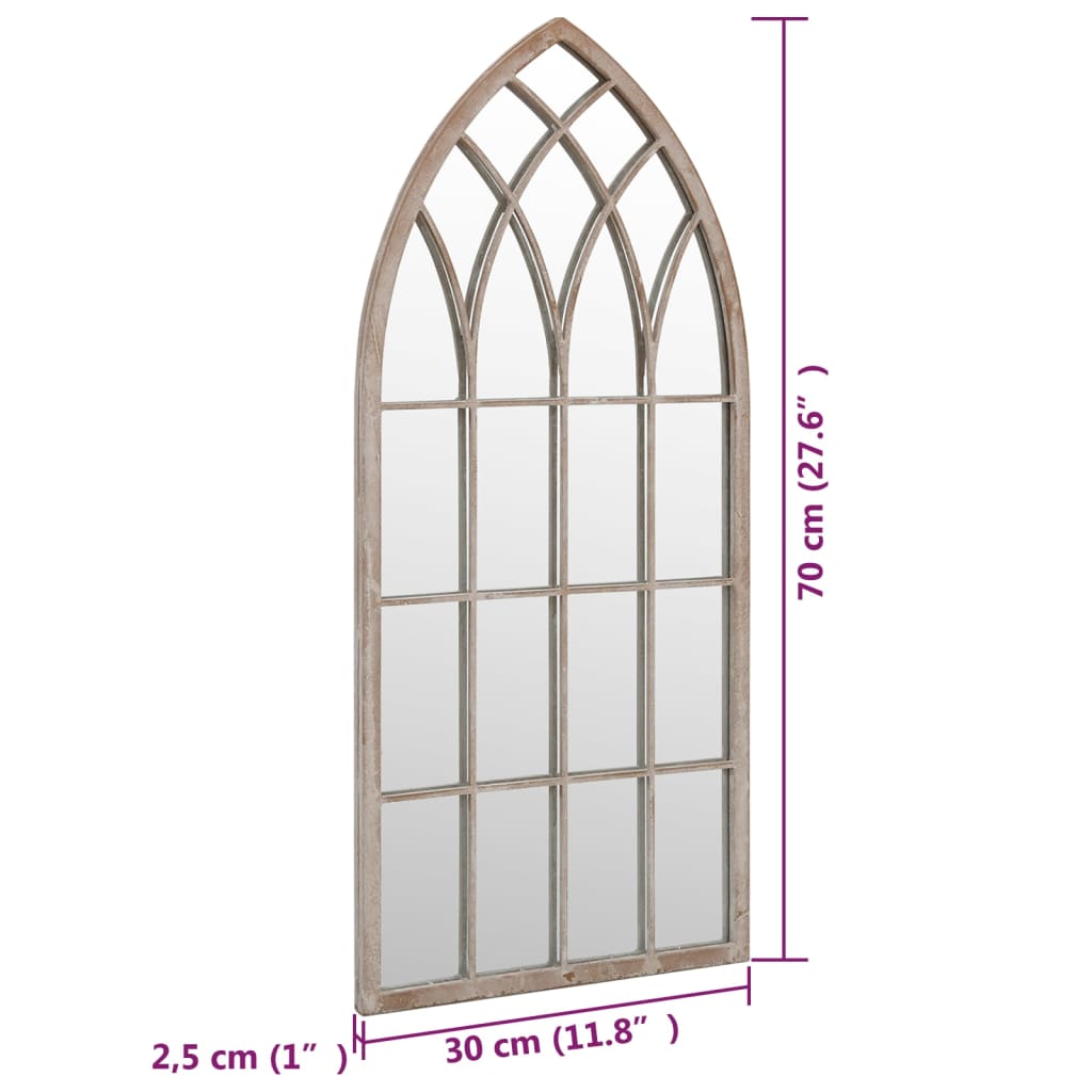 Tuinspiegel 100x45 cm ijzer