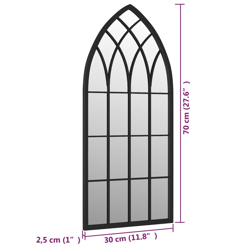 Tuinspiegel 100x45 cm ijzer