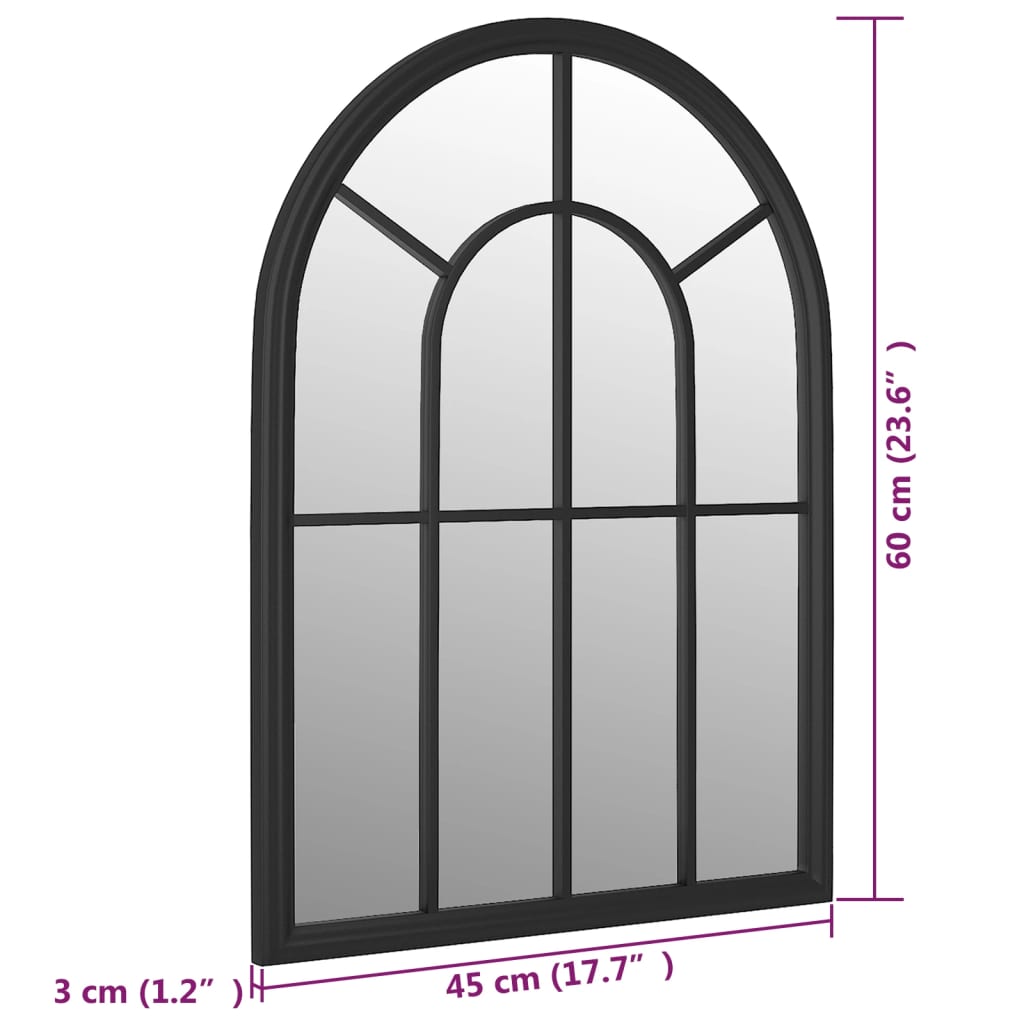 Miroir de jardin 60x45 cm fer couleur sable