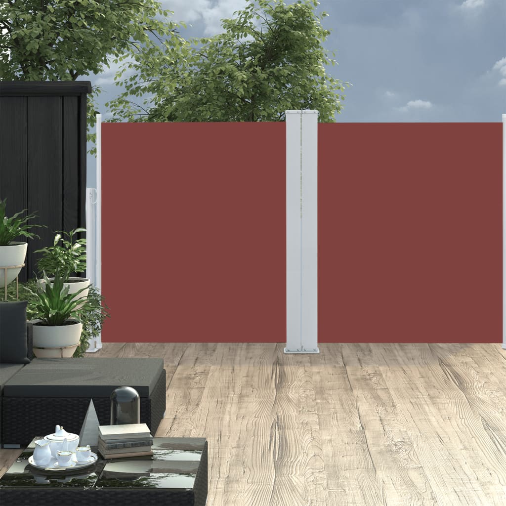 Windscherm uittrekbaar 160x600 cm rood