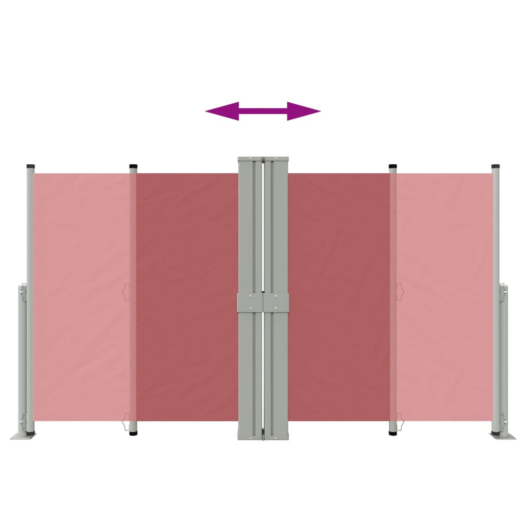 Windscherm uittrekbaar 160x600 cm rood