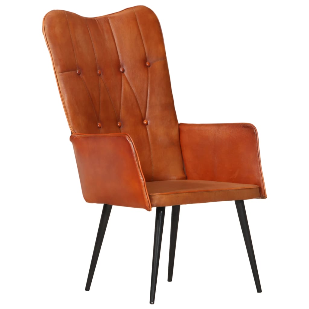 Fauteuil echt leer