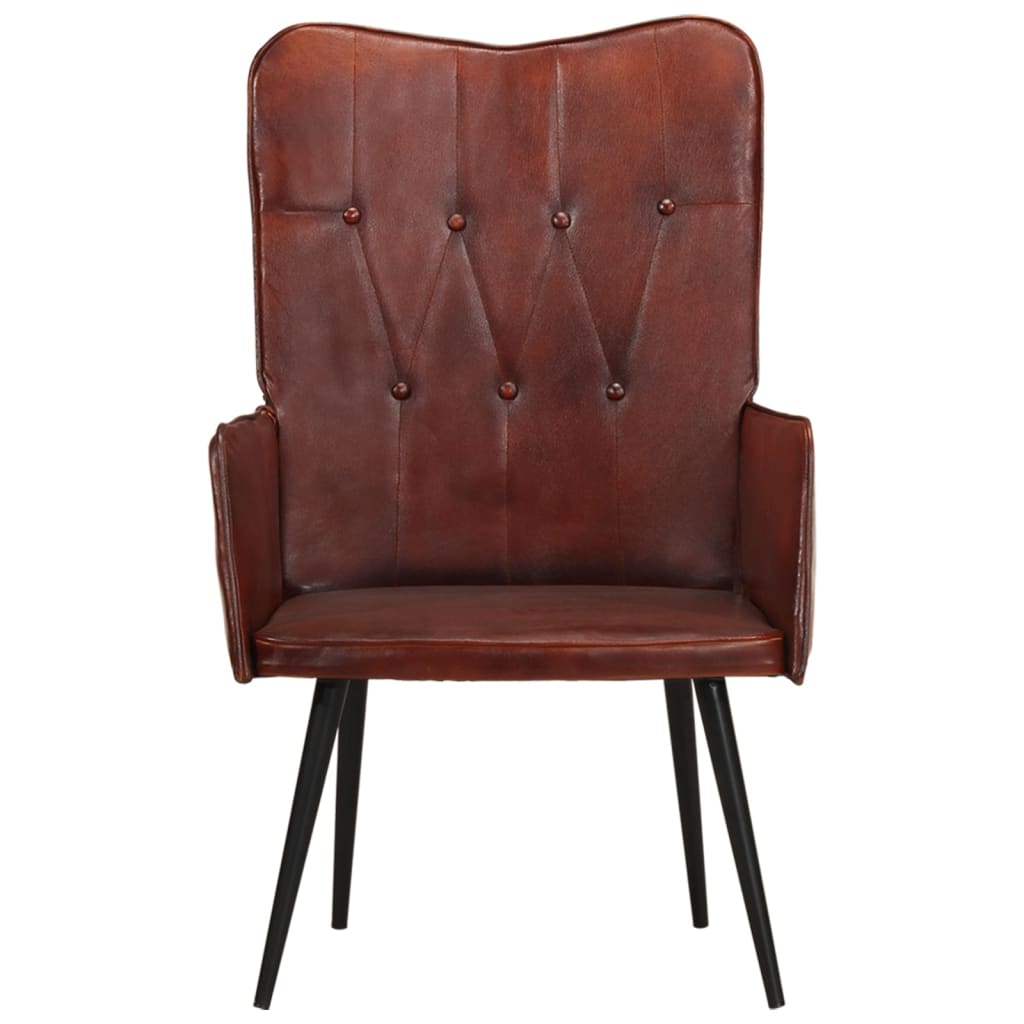 Fauteuil echt leer