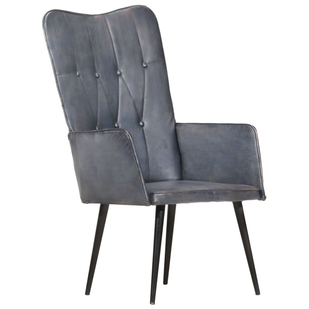 Fauteuil echt leer