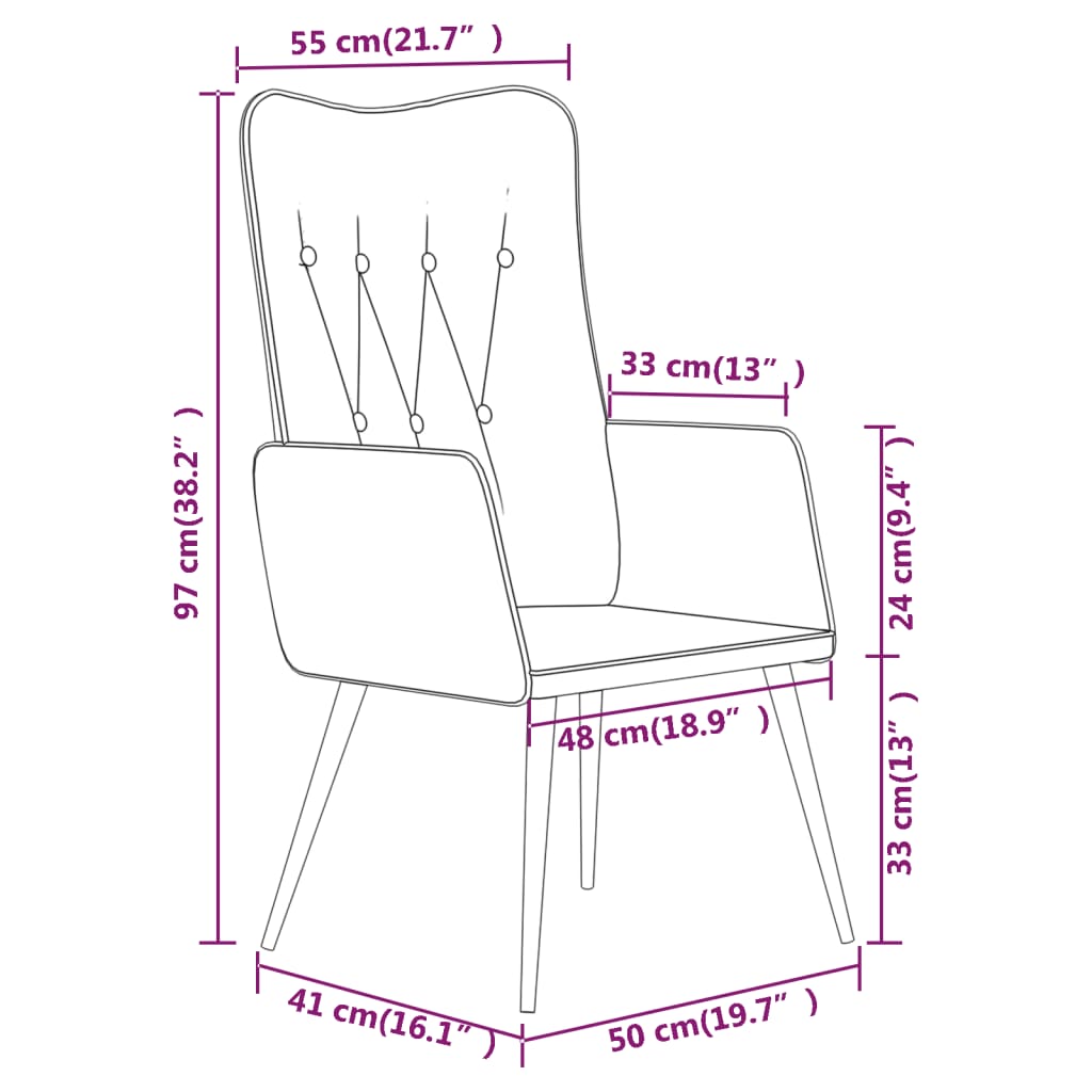 Fauteuil echt leer