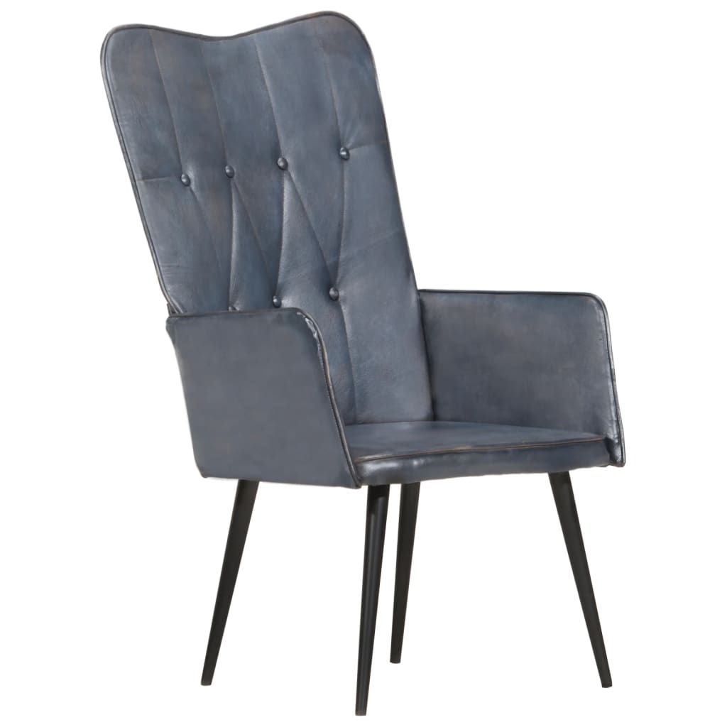 Fauteuil echt leer