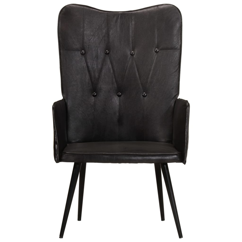 Fauteuil echt leer