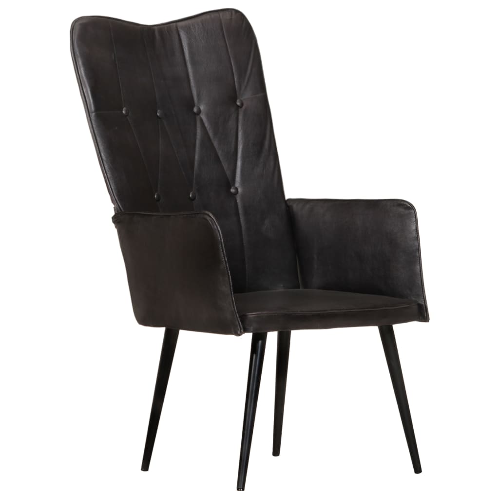 Fauteuil echt leer