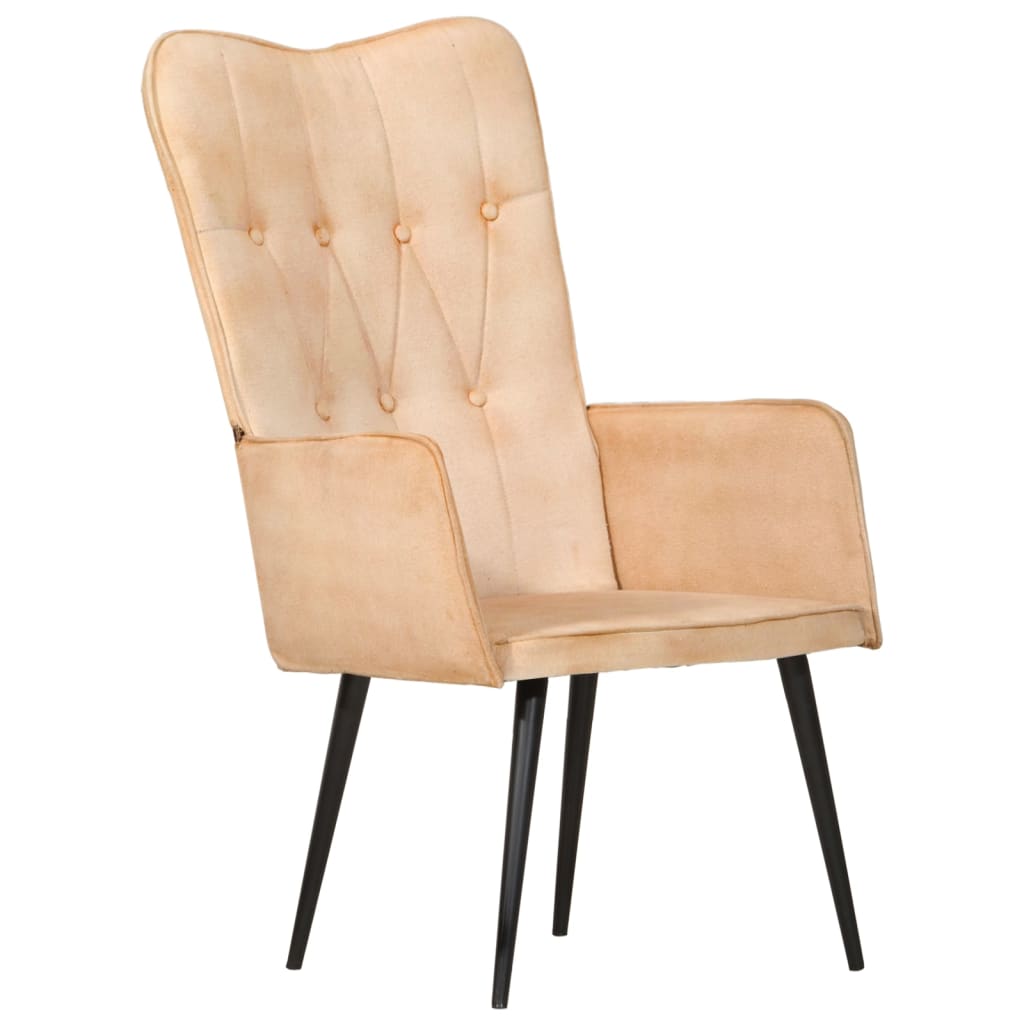 Fauteuil echt leer