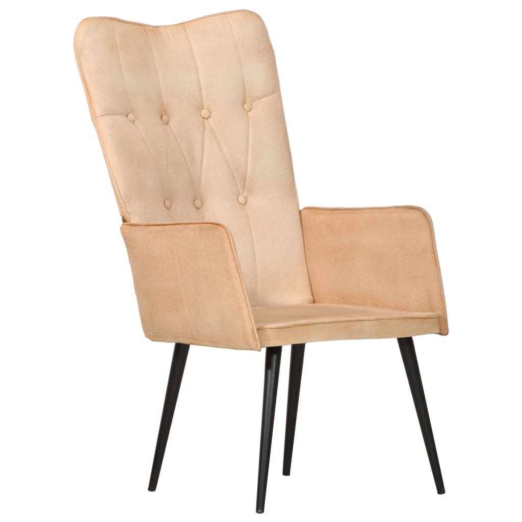 Fauteuil echt leer